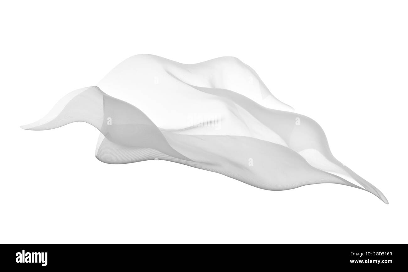 Weißes Stoffgewebe textiler Wind Stockfoto