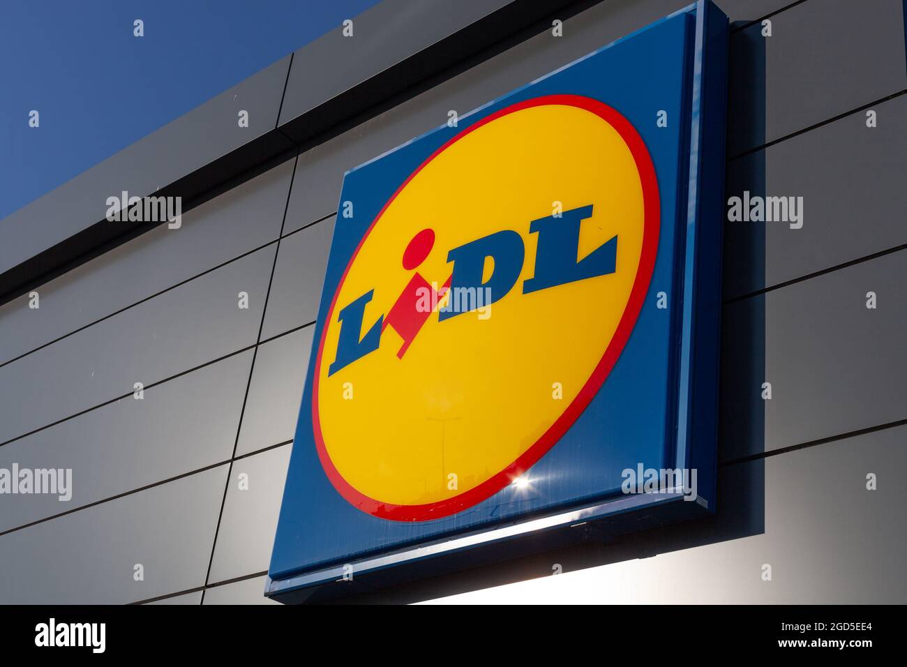 SKORZEWO, POLEN 30. Jul 2021 Lidl ist eine deutsche globale