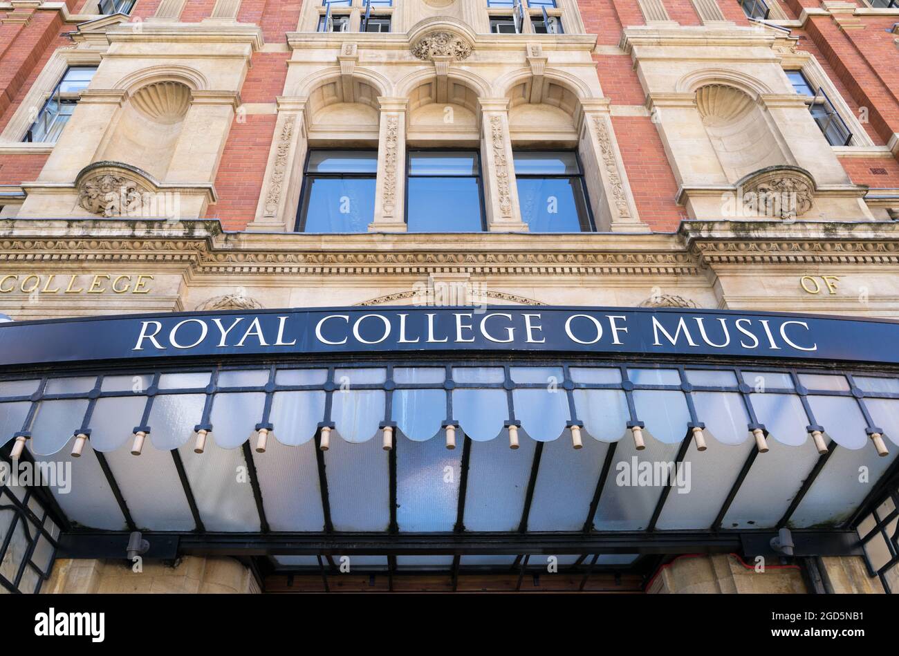 Das Royal College of Music, eine Schule für talentierte Musiker. London - 11. August 2021 Stockfoto