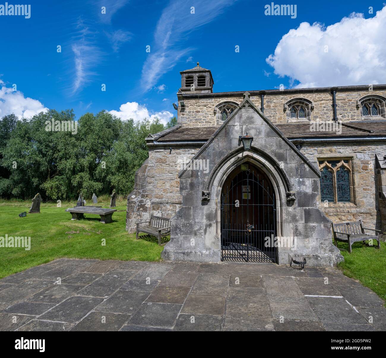 St Michael & All Angels Church, Linton, Skipton Yorkshire Dales, Großbritannien Stockfoto