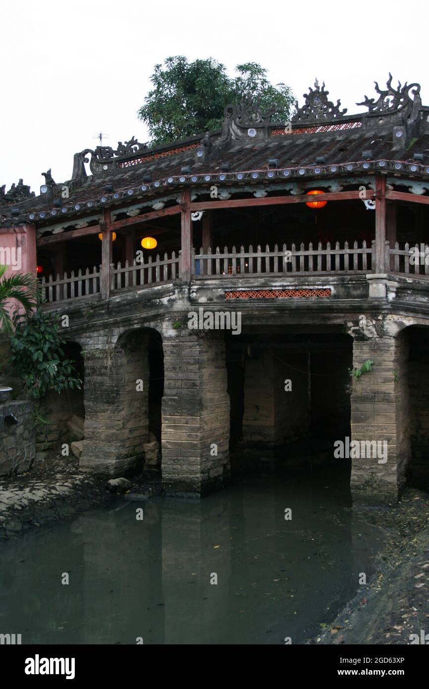 japanische überdachte Brücke in hoi an (vietnam) Stockfoto