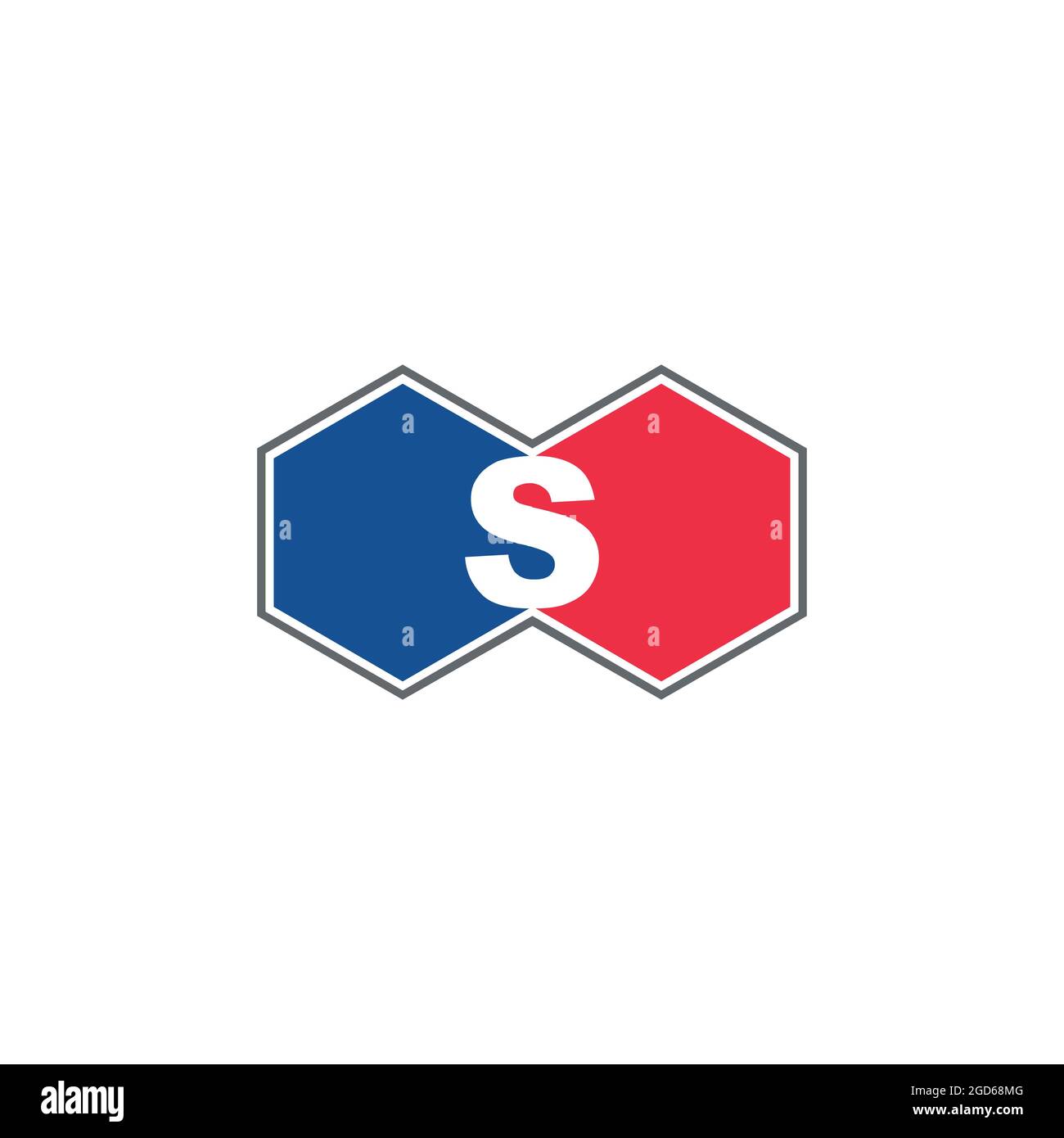 Buchstabe s Polygon Logo Symbol flach Vektor Konzept Grafik-Design Stock Vektor