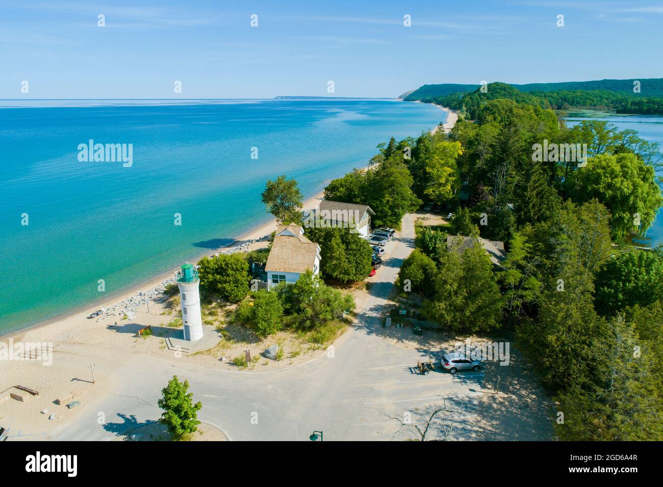 Robert Manning Memorial Leuchtturm Empire, Michigan Stockfoto
