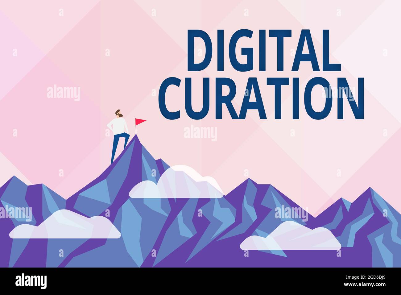 Textunterschrift zur Darstellung der digitalen Konfiguration. Konzept Bedeutung Wartung Sammlung und Archivierung digitaler Assets Abstract Erreichen und Erreichen von Zielen Stockfoto