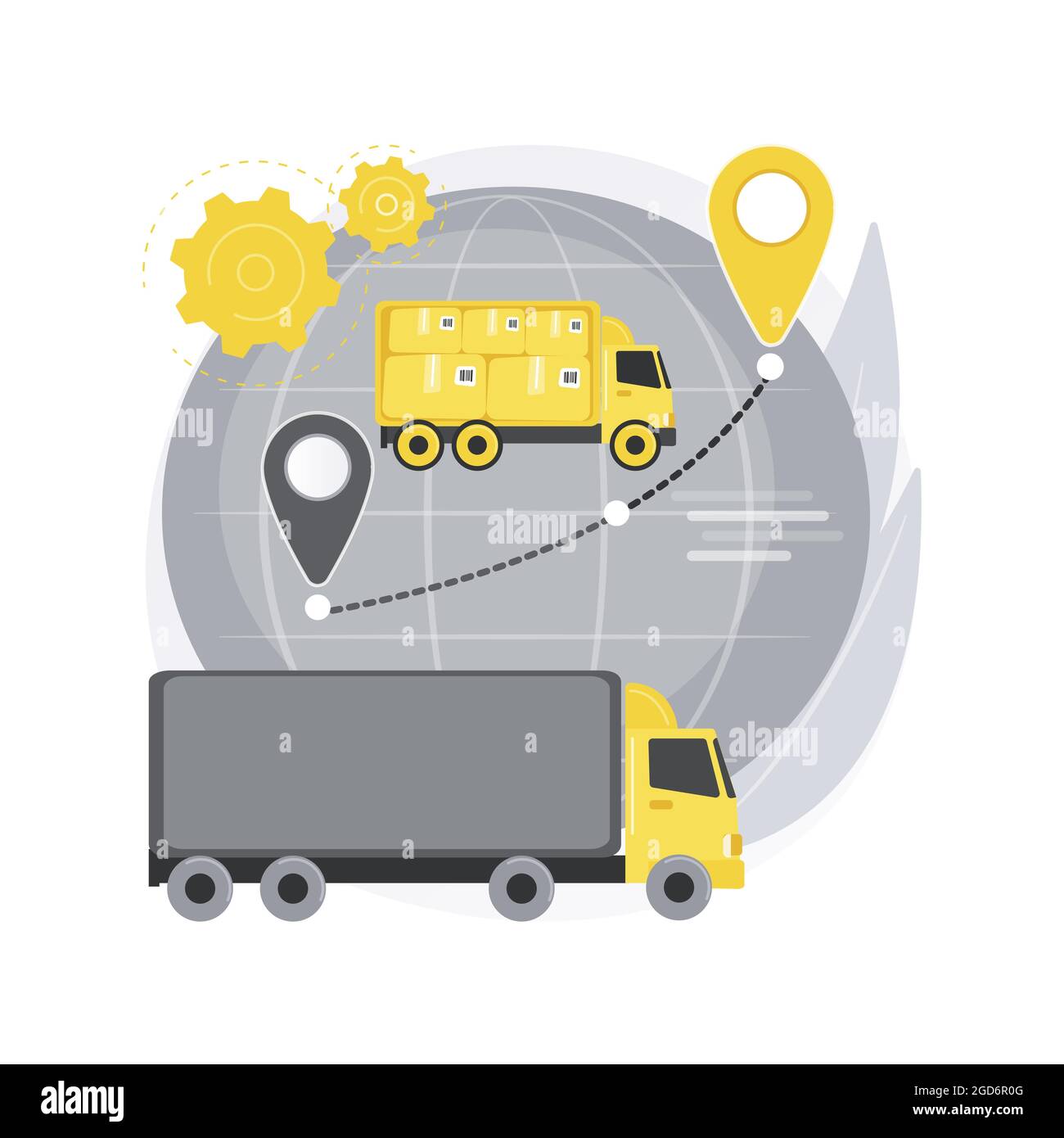Kollaborative Logistik abstrakte Konzept Vektor Illustration. Stock Vektor