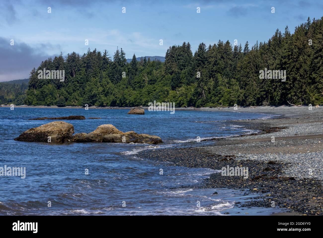 Unberührte Küstenlandschaft im French Beach Provincial Park, Vancouver Island, Kanada Stockfoto