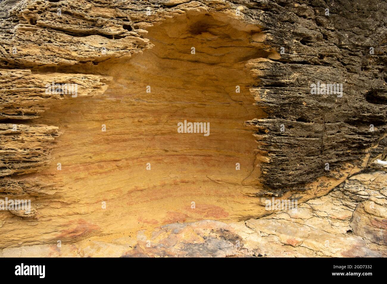 Am 119 2021. Juli besuchen Menschen Kefken Pink Rocks im Bezirk Kandira in Kocaeli, Türkei. Stockfoto