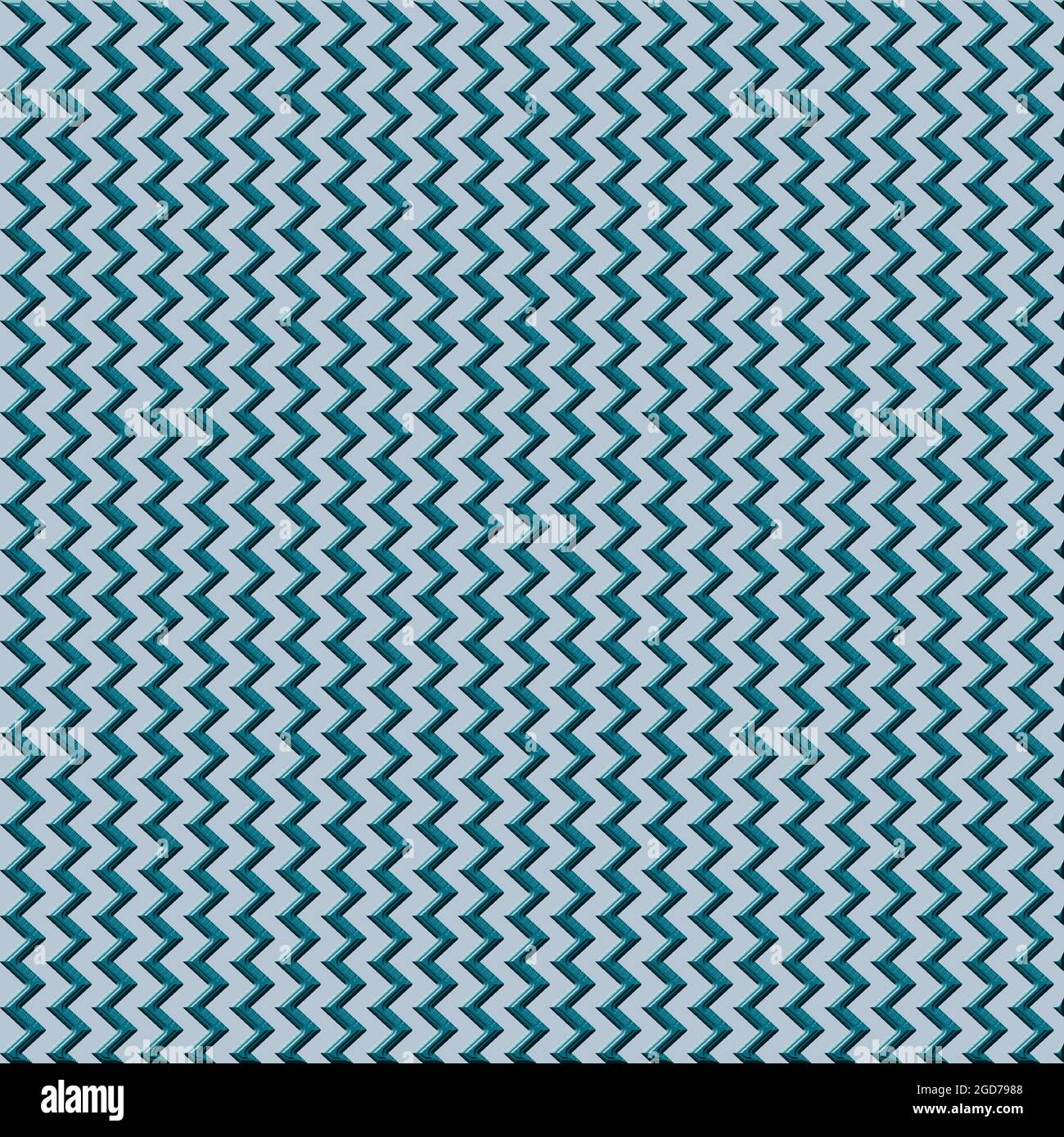 Hintergrund mit Teal-Chevron-Muster in 12x12-Grafik für Seitenelemente, Papierarbeiten, Designarbeiten und Hintergrundbilder. Die Chevronen verlaufen vertikal. Stockfoto