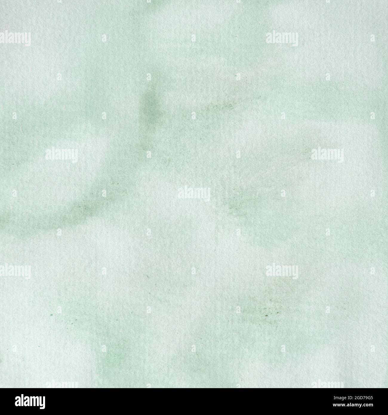 Aquarell abstrakt hellgrün für ein grafisches Designelement für einen Hintergrund in 12x12. Dezenter handbemalter Hintergrund. Stockfoto