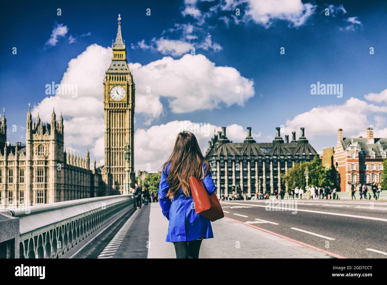 Brexit Großbritannien London City Lifestyle Hintergrund für EU UK Konzept. Pendler, der auf der Straße zu Fuß unterwegs ist Stockfoto