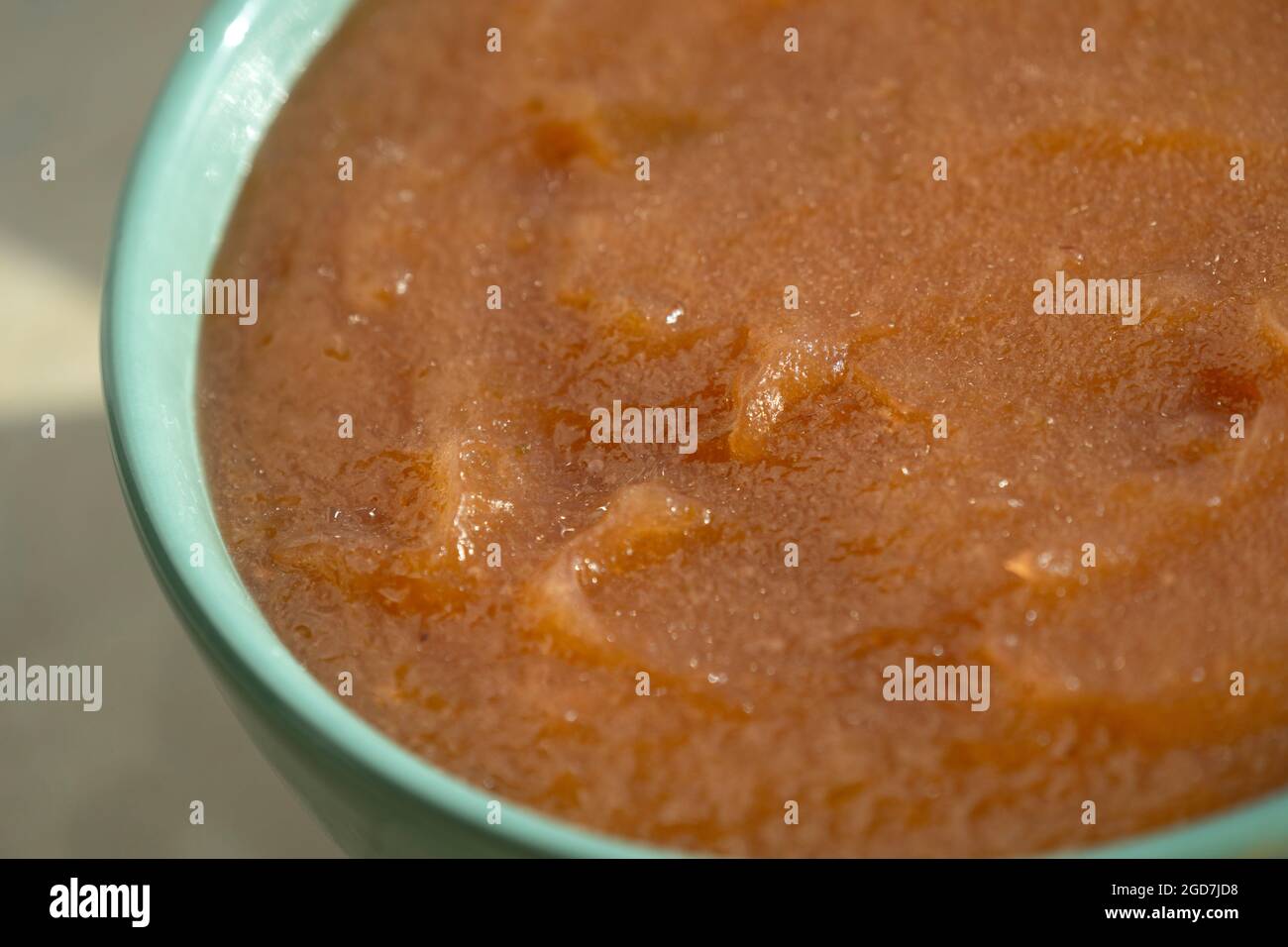 Nahaufnahme der hausgemachten Marmelade Stockfoto
