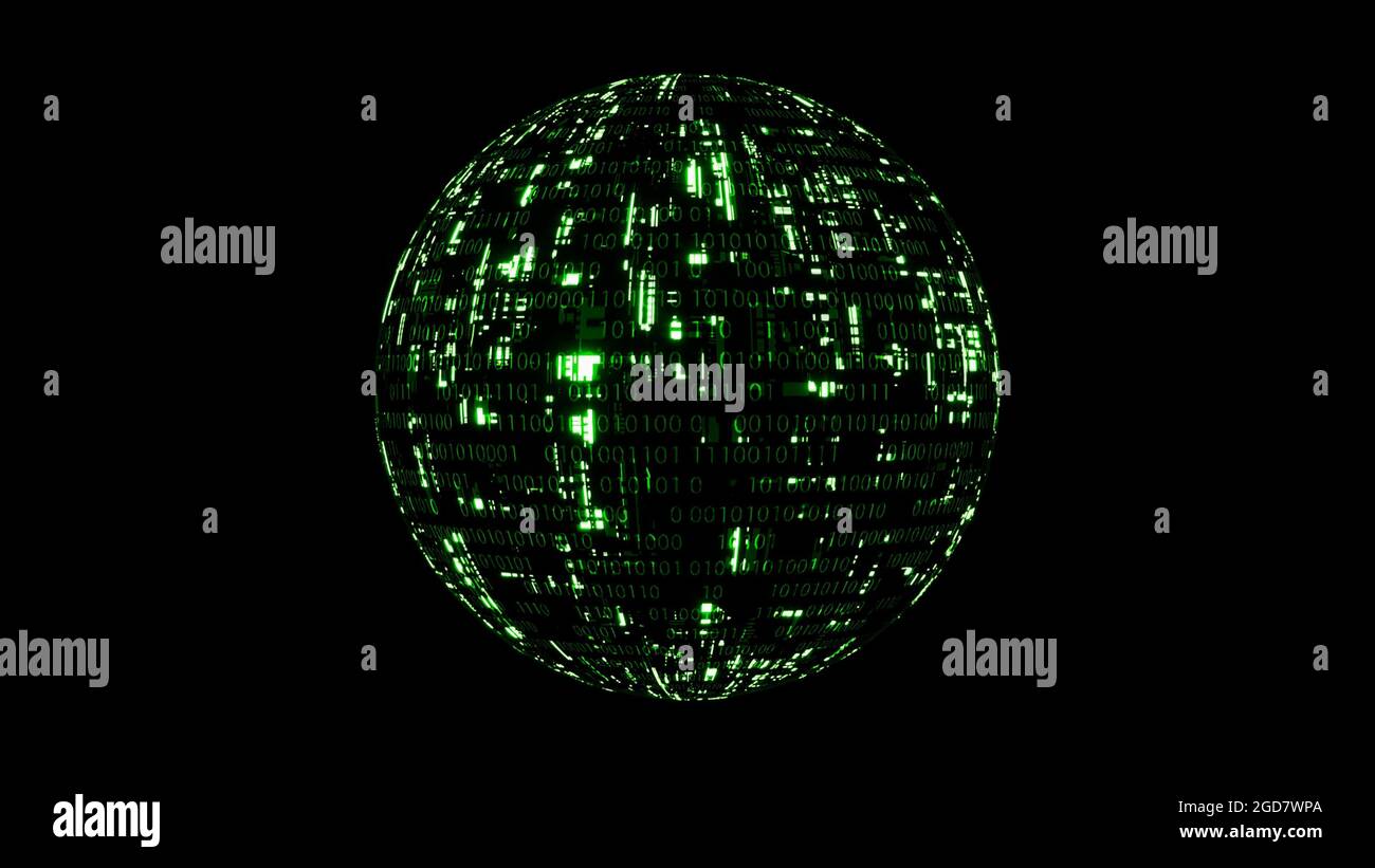 Hintergrund Der Glowing Sphere Matrix Stockfoto