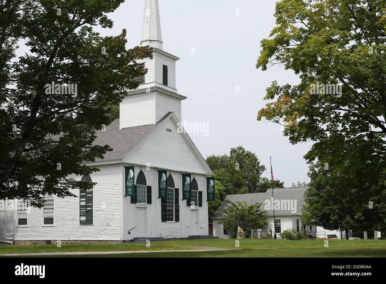 1737 angesiedelt, wurde es nach den Siedlern aus Salem benannt, die die Stadt gründeten. Quabbin Reservoir ist in der Nähe und versorgt die Region Boston mit Getränken Stockfoto