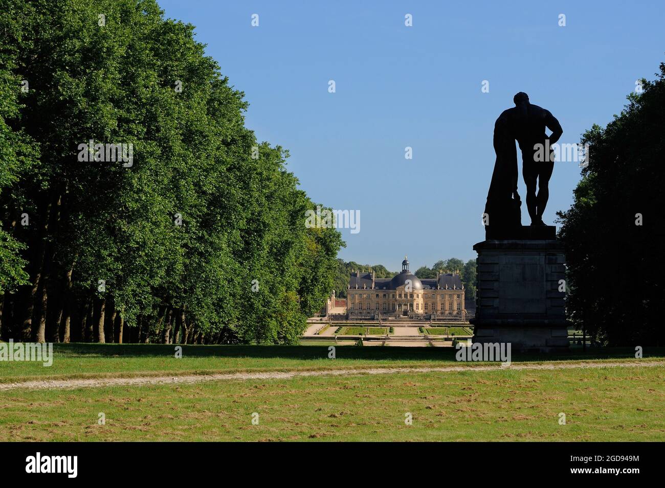 FRANKREICH, SEINE-ET-MARNE (77) CHATEAU DE VAUX-LE-VICOMTE, PARK UND FORMELLER FRANZÖSISCHER GARTEN Stockfoto