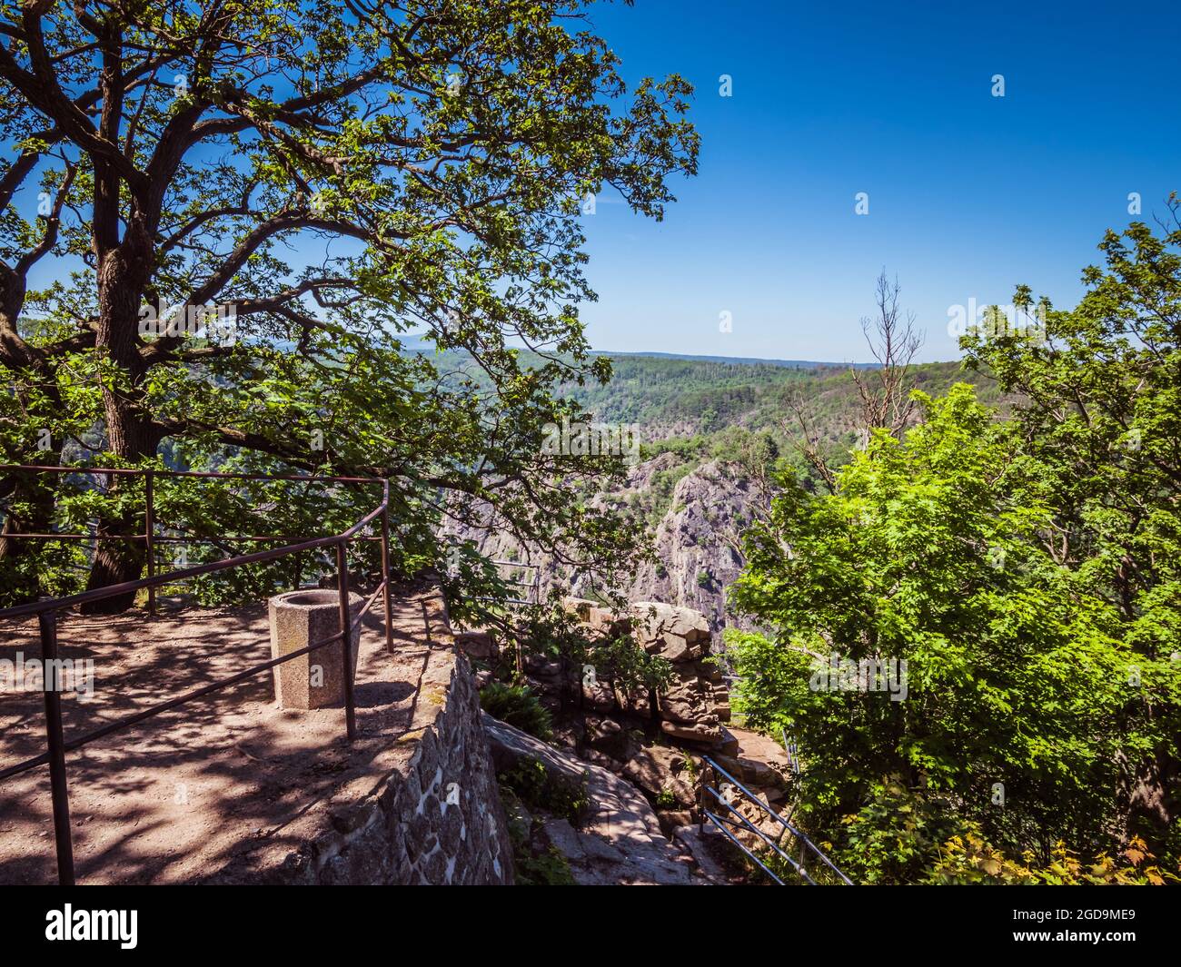 Wandern im Nationalpark Harz in Deutschland Stockfoto