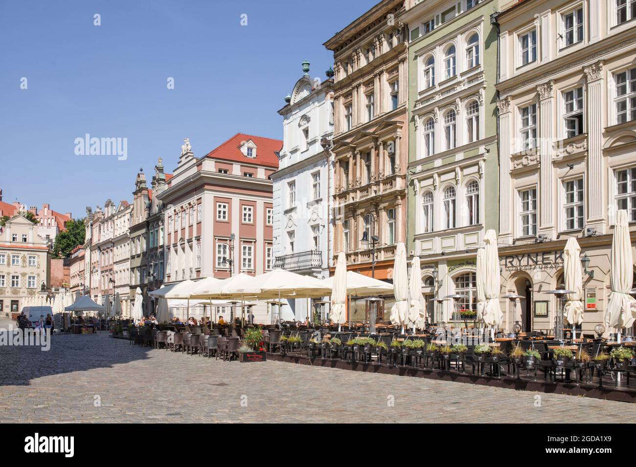 Posen / Polen Marktplatz - Altstadt, Architektur in der Nähe des historischen Rathauses, 'alter Markt' - stary rynek. Stockfoto