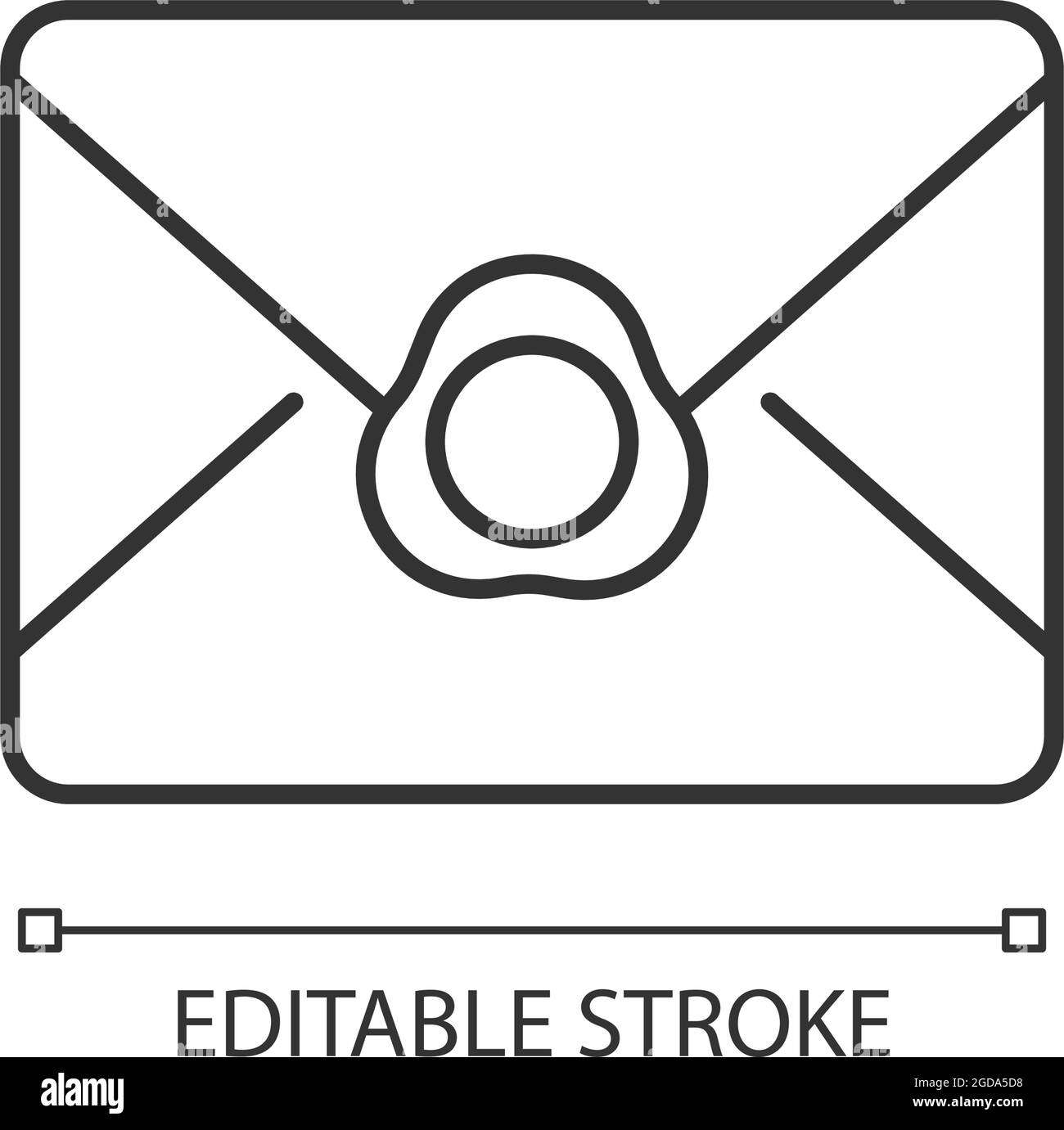 Lineares Symbol für Vintage-Umschlag Stock Vektor