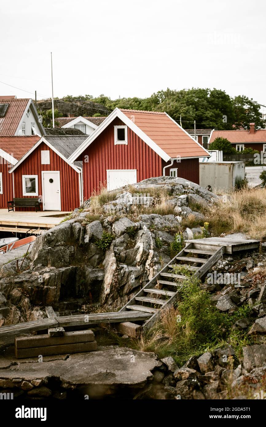 Eine Aufnahme aus der Sommerzeit an der Westküste Schwedens Stockfoto