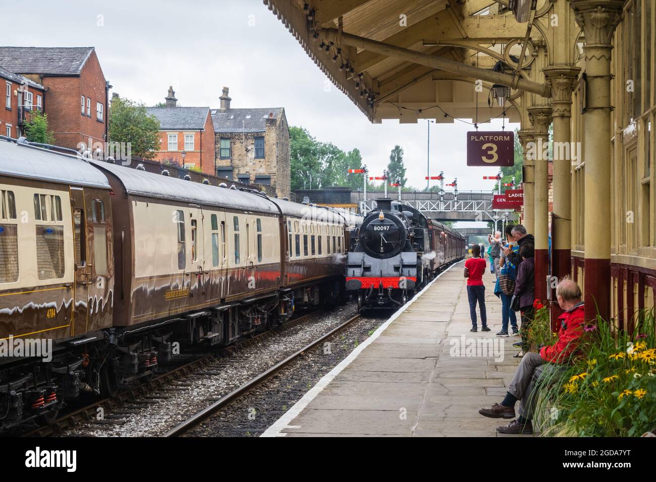 11.08.21 Bury, Greater Manchester, Großbritannien. Die East Lancashire Railway ist eine 12+1⁄2-Meilen-Eisenbahnstrecke im Nordwesten Englands, die zwischen Hey verläuft Stockfoto