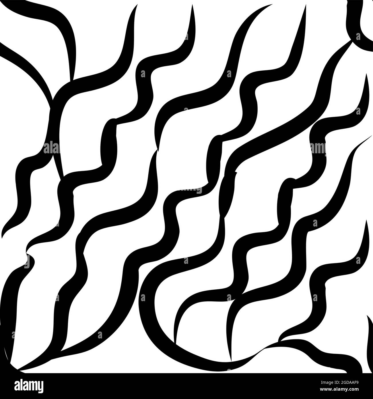 Zebra Stripes schwarz-weißes Muster. Nahtlos Stock Vektor