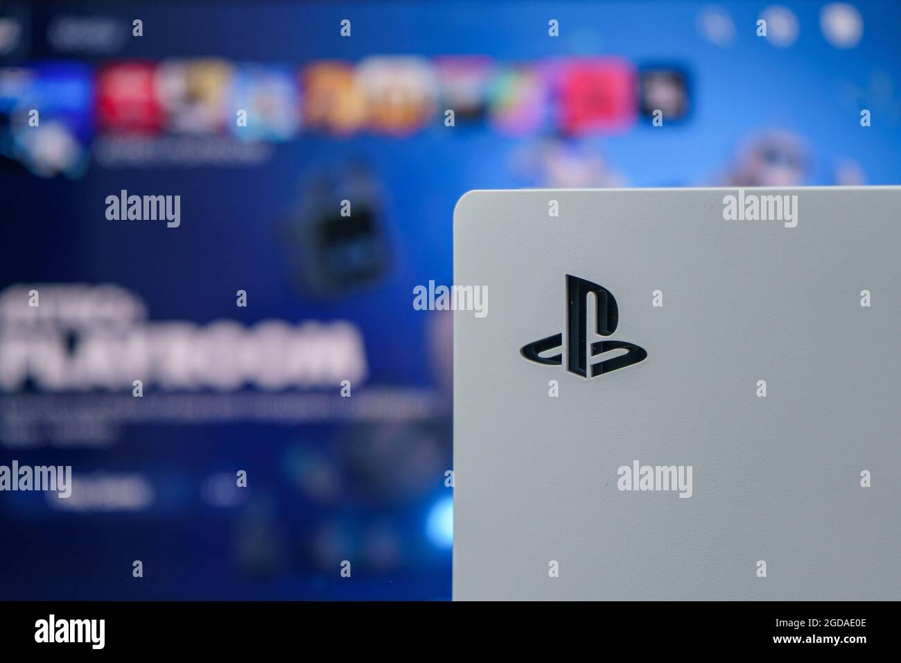 Sony PlayStation 5. Gaming-Computer der neuen Generation Stockfoto