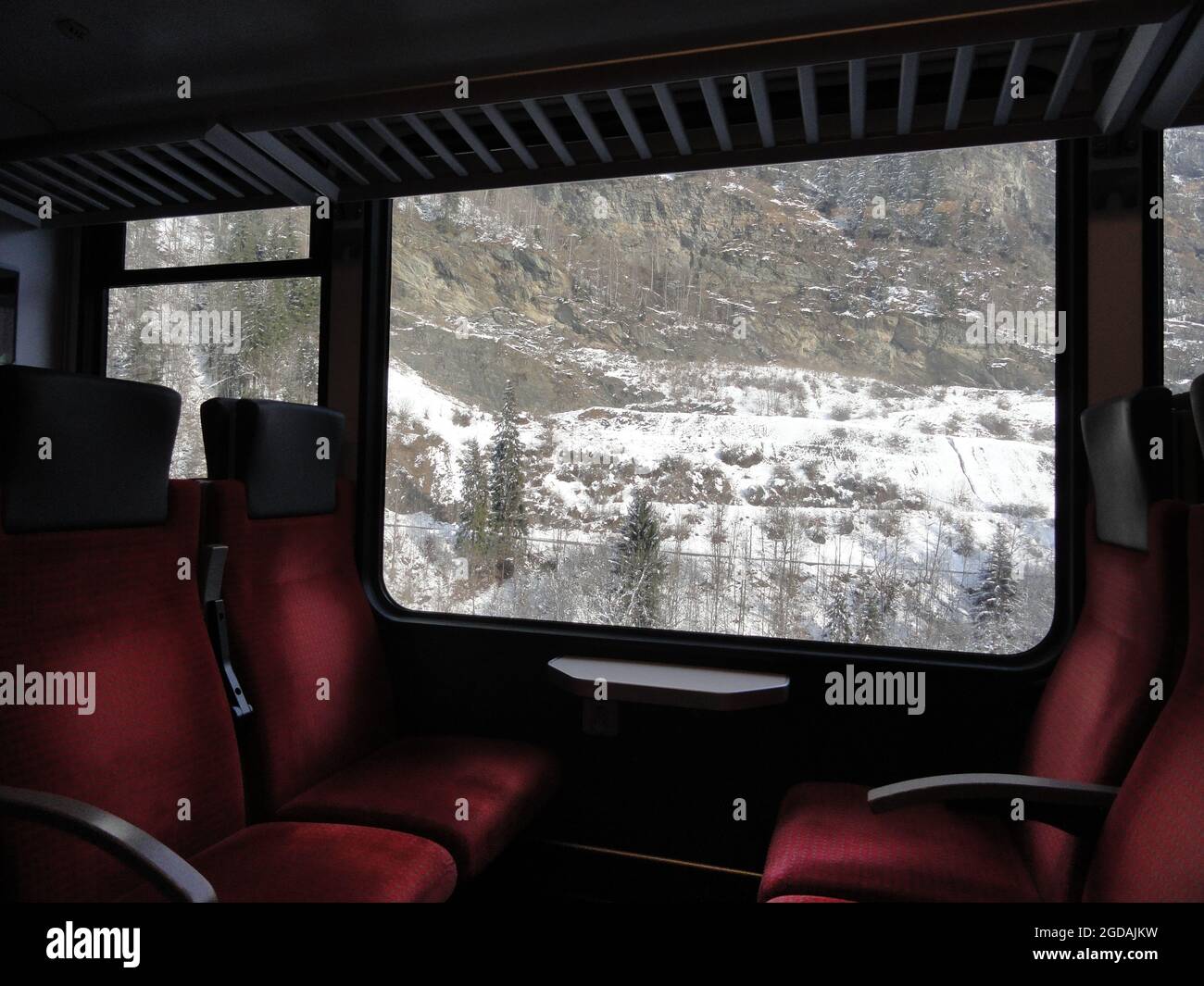 Paysages : vue du Petit train de Chamonix en hiver Stockfoto