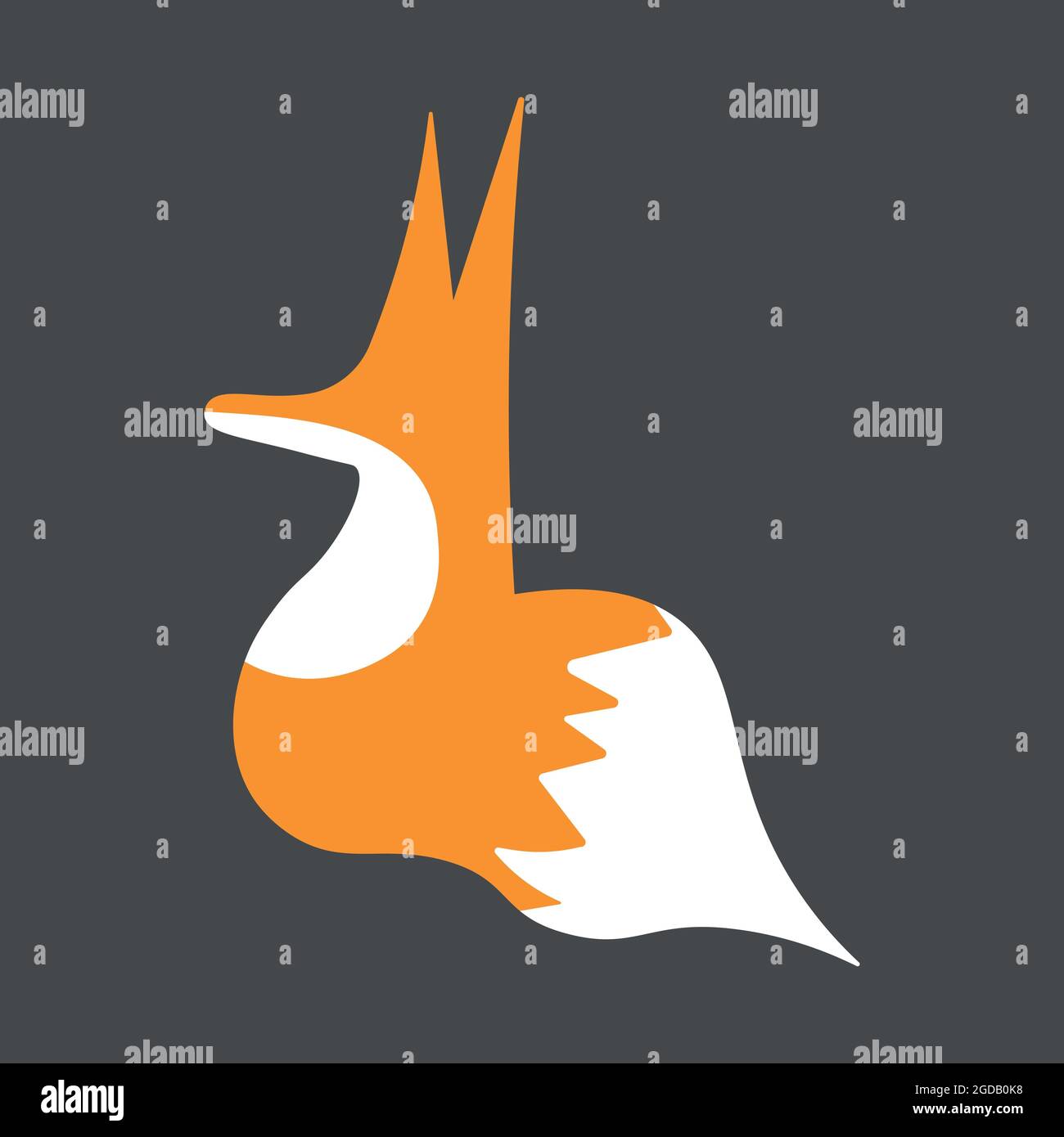 Logo von Red Fox im Graffiti-Stil Stock Vektor