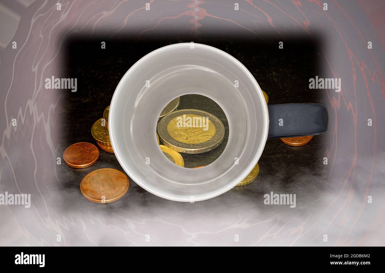 Finanzen : Europäische Münzen Stockfoto