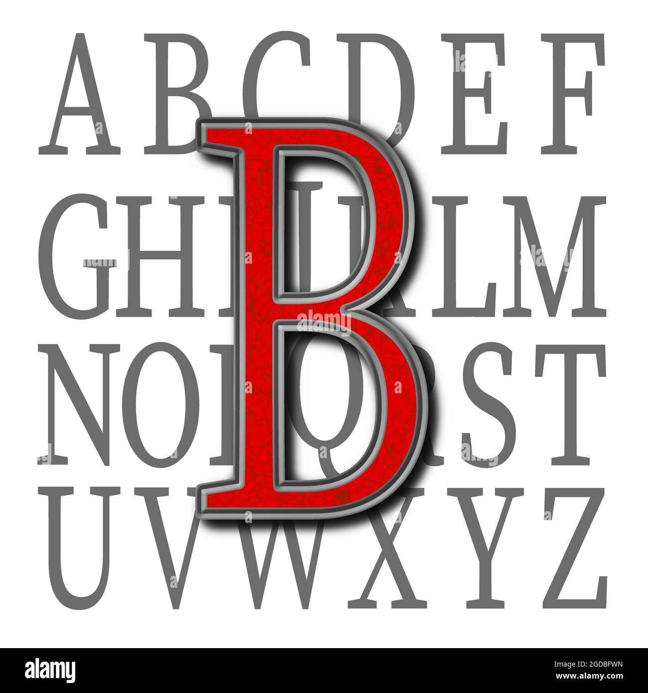 Monogramm des Großbuchstaben B ; Design: Stony Stockfoto