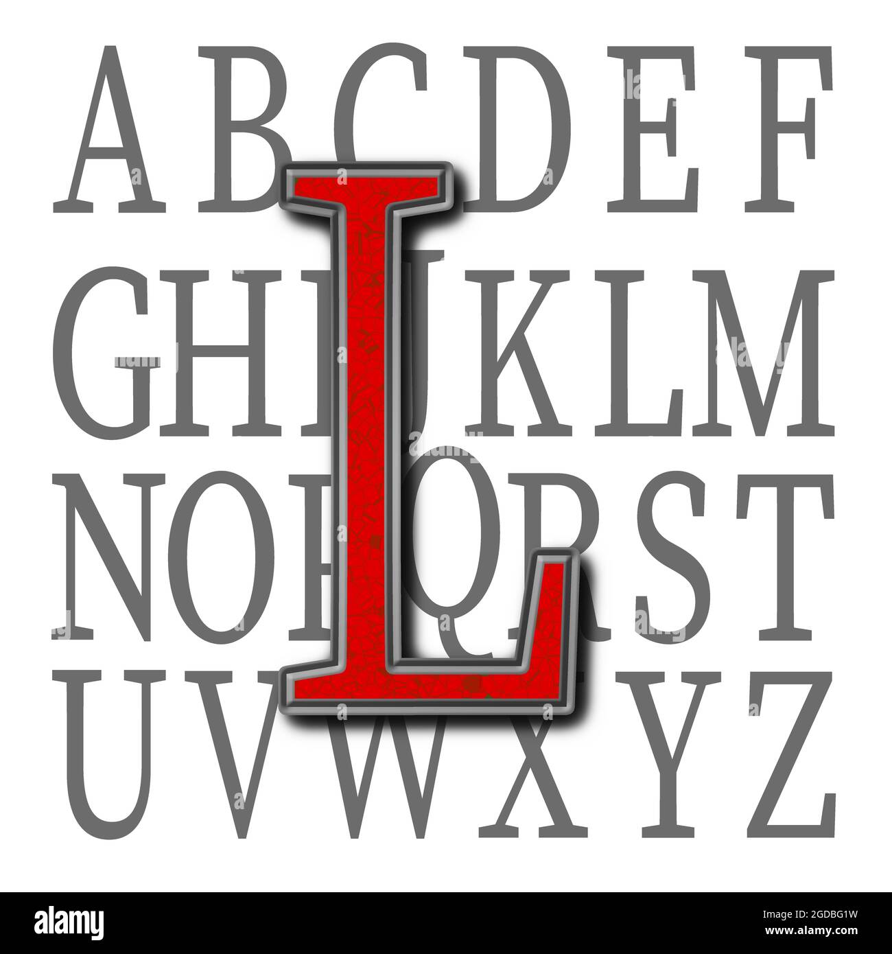 Monogramm des Großbuchstaben L ; Design: Stony Stockfoto