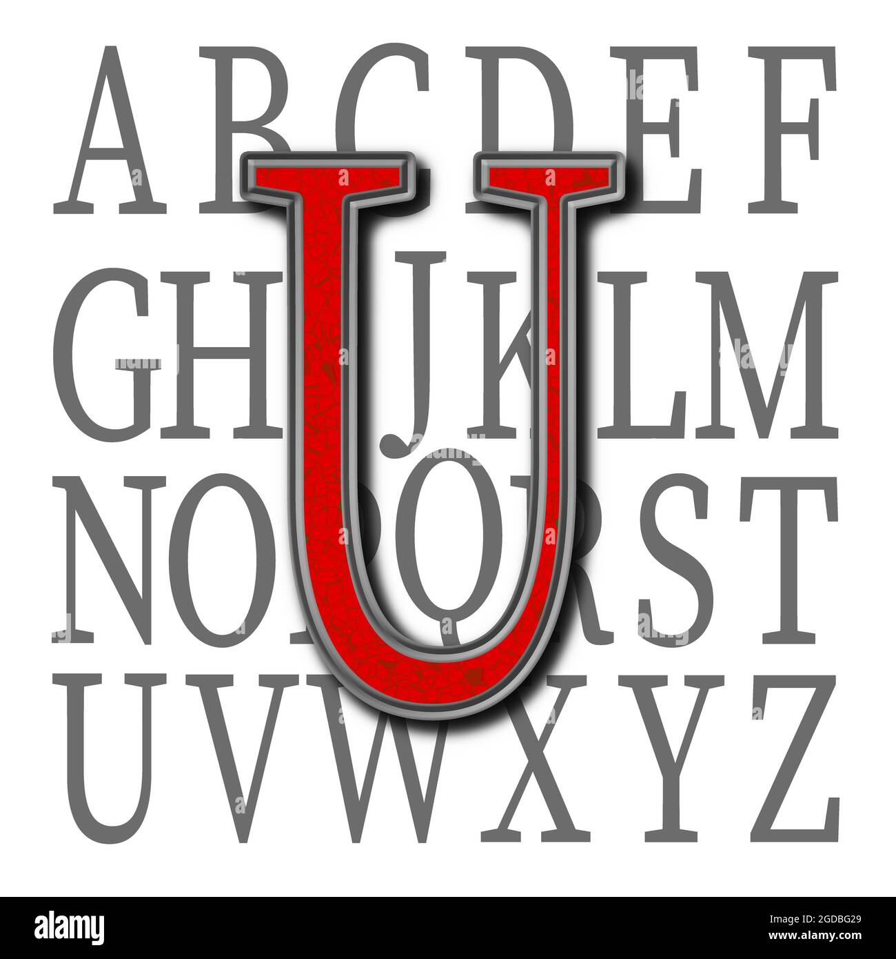 Monogramm des Großbuchstaben U ; Design: Stony Stockfoto