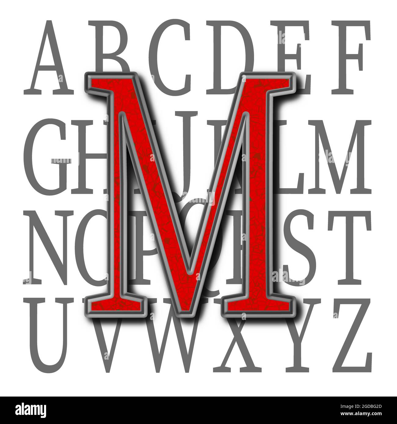 Monogramm des Großbuchstaben M ; Design: Stony Stockfoto