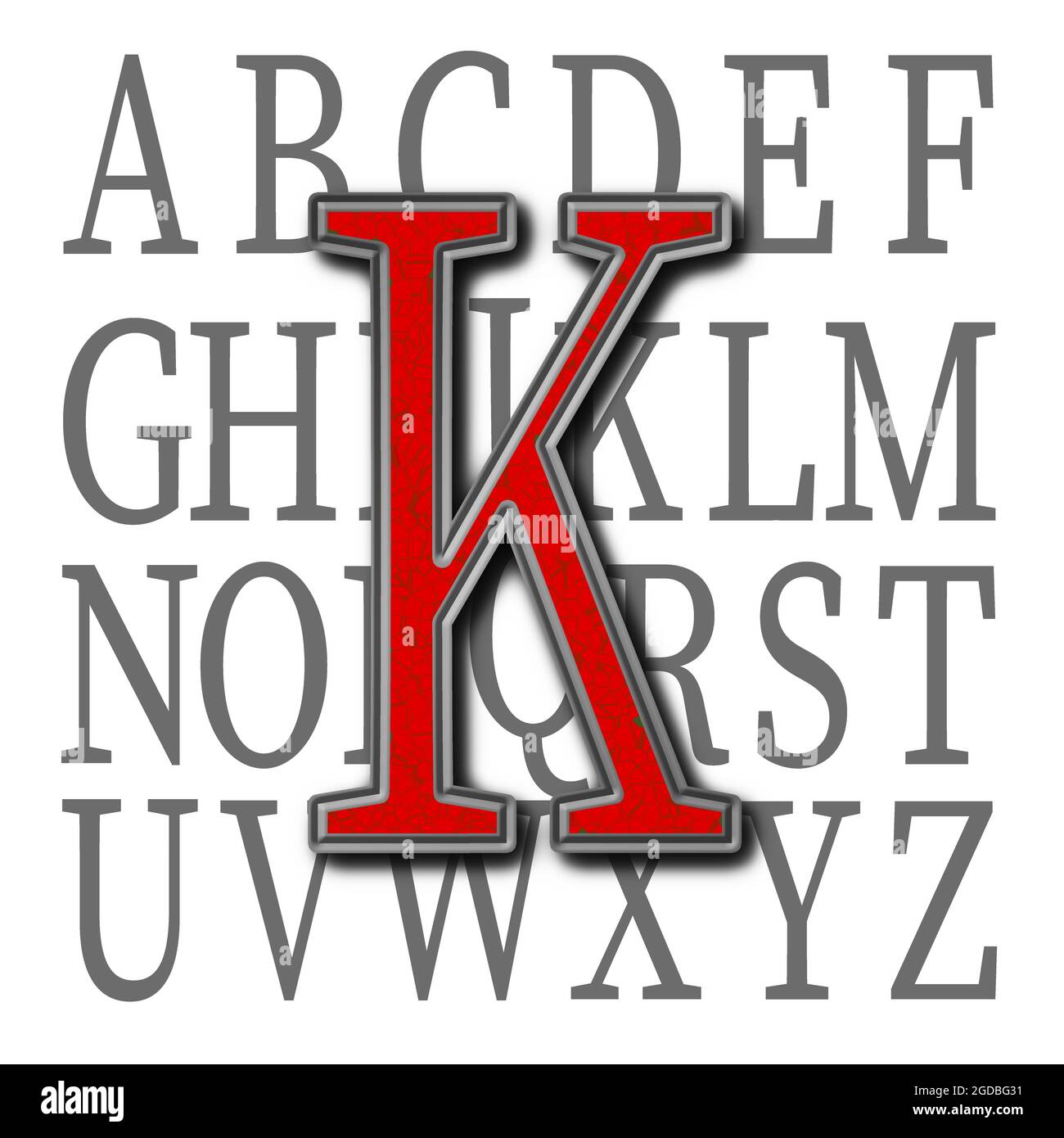 Monogramm des Großbuchstaben K ; Design: Stony Stockfoto