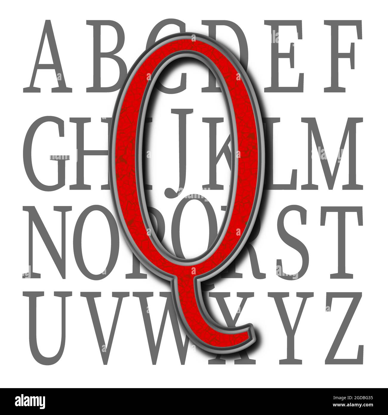 Monogramm des Großbuchstaben Q ; Design: Stony Stockfoto