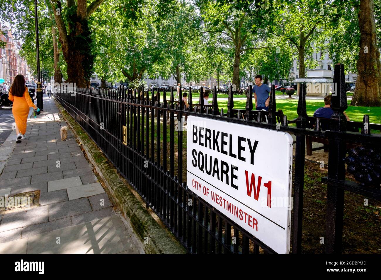 Berkeley Square, Mayfair, London, UK Stockfoto
