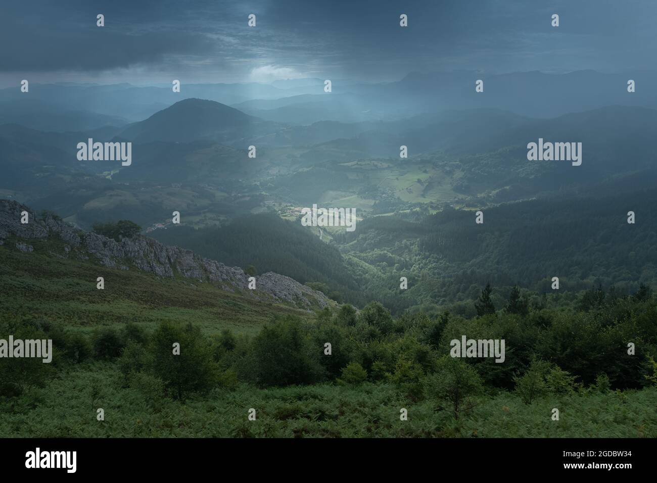 Aramaio-Tal im Baskenland, Spanien Stockfoto