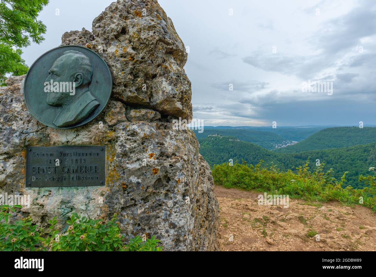 Entlang des Wanderweges Wasserfallsteig, Biosphärenreservat Schwäbische Alb, Baden-Württemberg, Süddeutschland, Europa Stockfoto