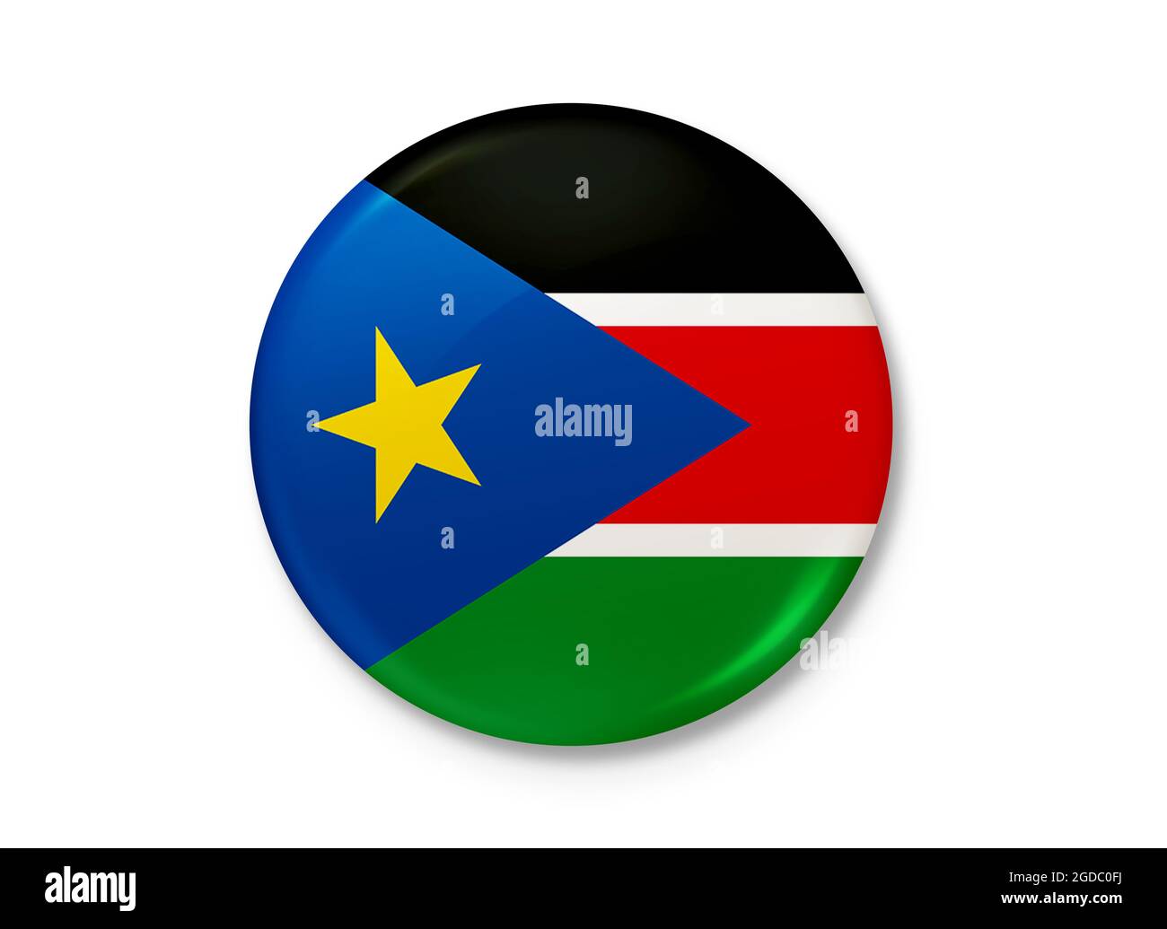 Republik Südsudan. Hintergrundtextur. Juba. 3d-Illustration. 3d-Rendering. Stockfoto