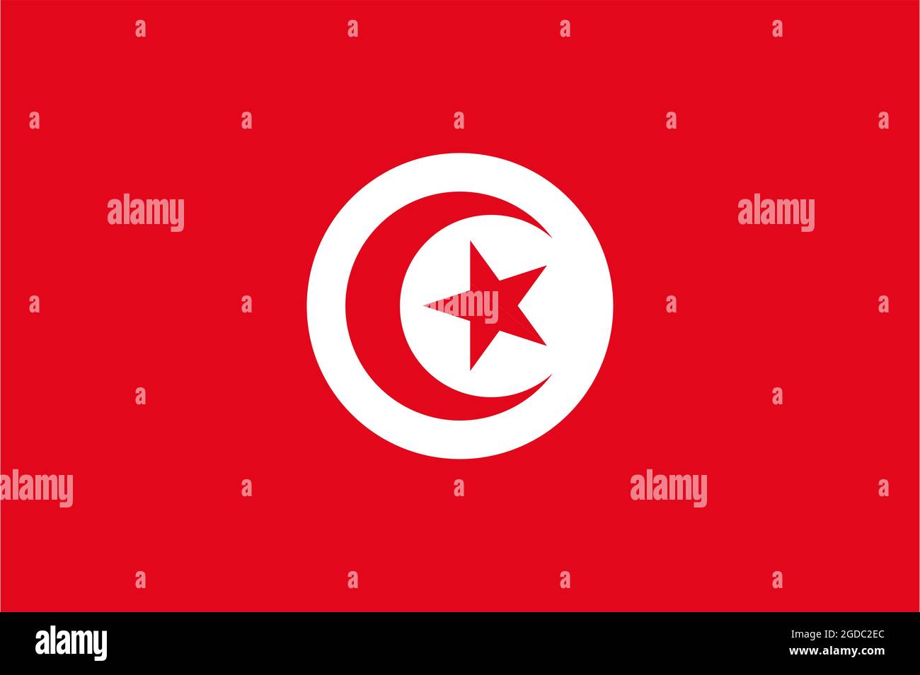 Flagge der Republik Tunesien weht im Wind. Hintergrundtextur. Tunis. 3d-Illustration. 3d-Rendering. Stockfoto