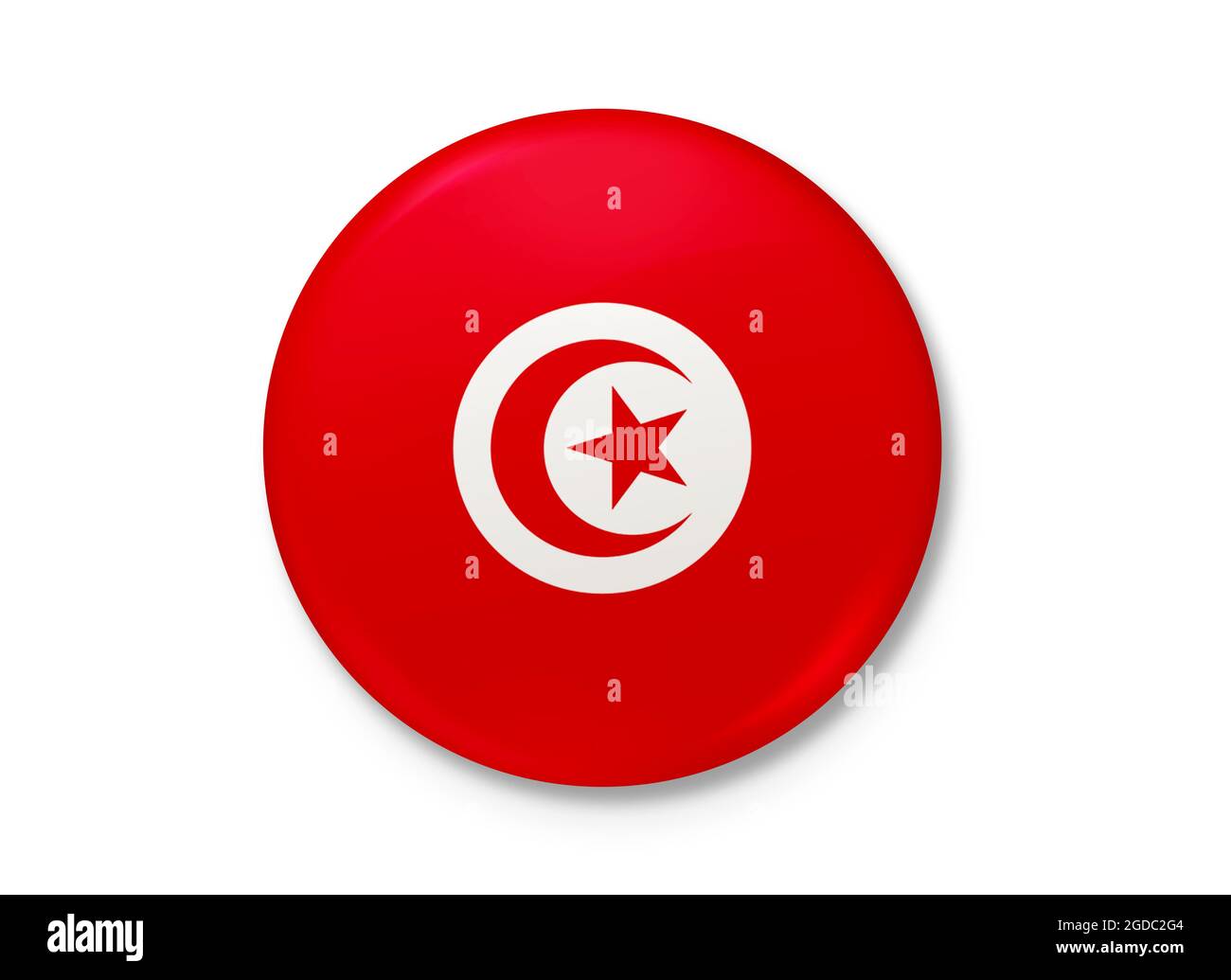 Flagge der Republik Tunesien weht im Wind. Hintergrundtextur. Tunis. 3d-Illustration. 3d-Rendering. Stockfoto