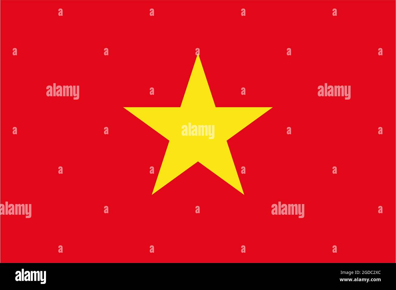 Flagge der sozialistischen Republik Vietnam weht im Wind. Hintergrundtextur. Hanoi. 3d-Illustration. 3d-Rendering. Stockfoto