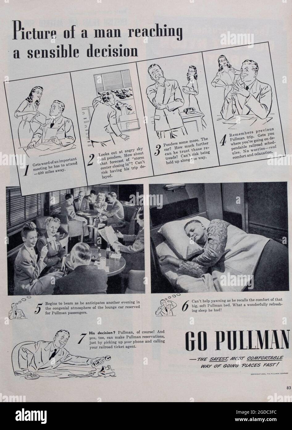 Anzeige des Vintage Life Magazine, Ausgabe vom 28. Oktober 1946, USA Stockfoto