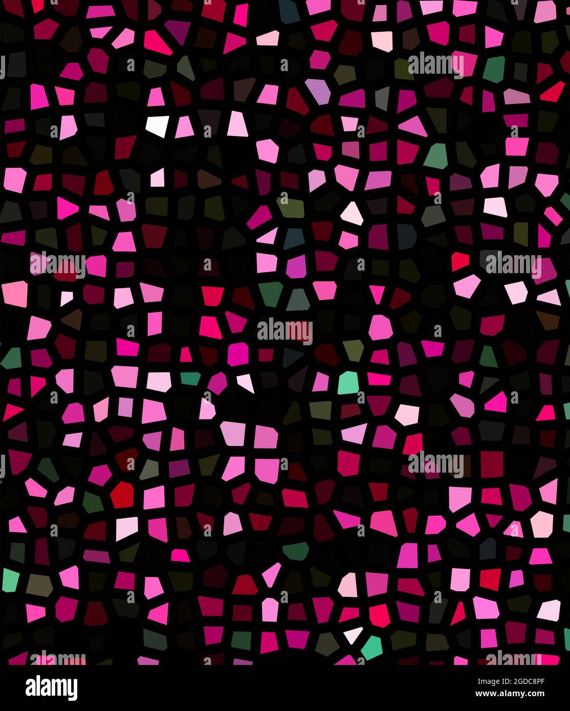 Rosa Kirschblüten quadratisches Mosaikmuster Stockfoto