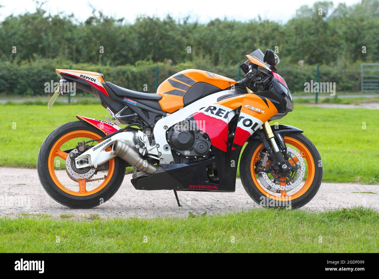 Honda CBR 1000 RR Fireblade Respol Replik-Motorrad Stockfoto