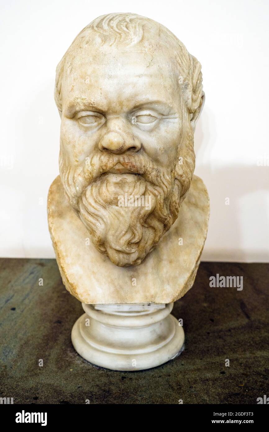 Sokrates (c. 470–399 v. Chr.) griechischer Philosoph aus Athen Kopie eines griechischen Originals von c. 380 V. CHR. Stockfoto