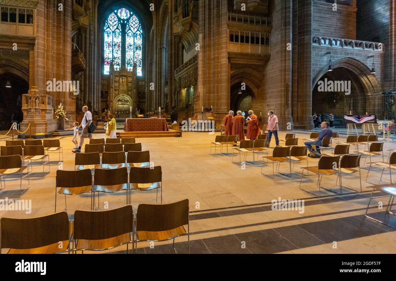 Im Inneren der Liverpool Cathedral Stockfoto
