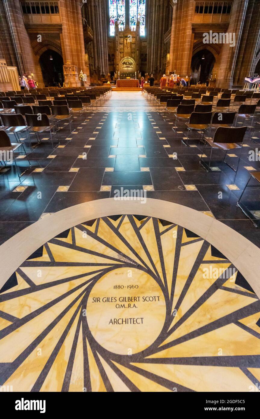 Im Inneren der Liverpool Cathedral Stockfoto