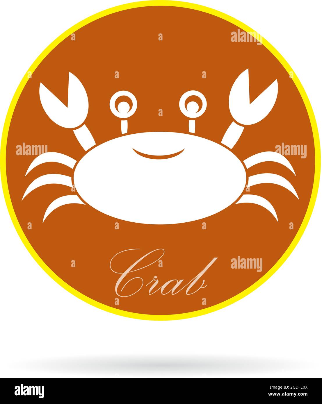 Vektorbild einer Krabbe , Illustration - Vektor. Leicht editierbare Vektorgrafik mit Ebenen. Wilde Tiere. Stock Vektor