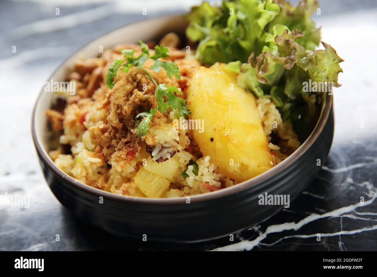Ananas gebratener Reis Asiatische Küche Stockfoto