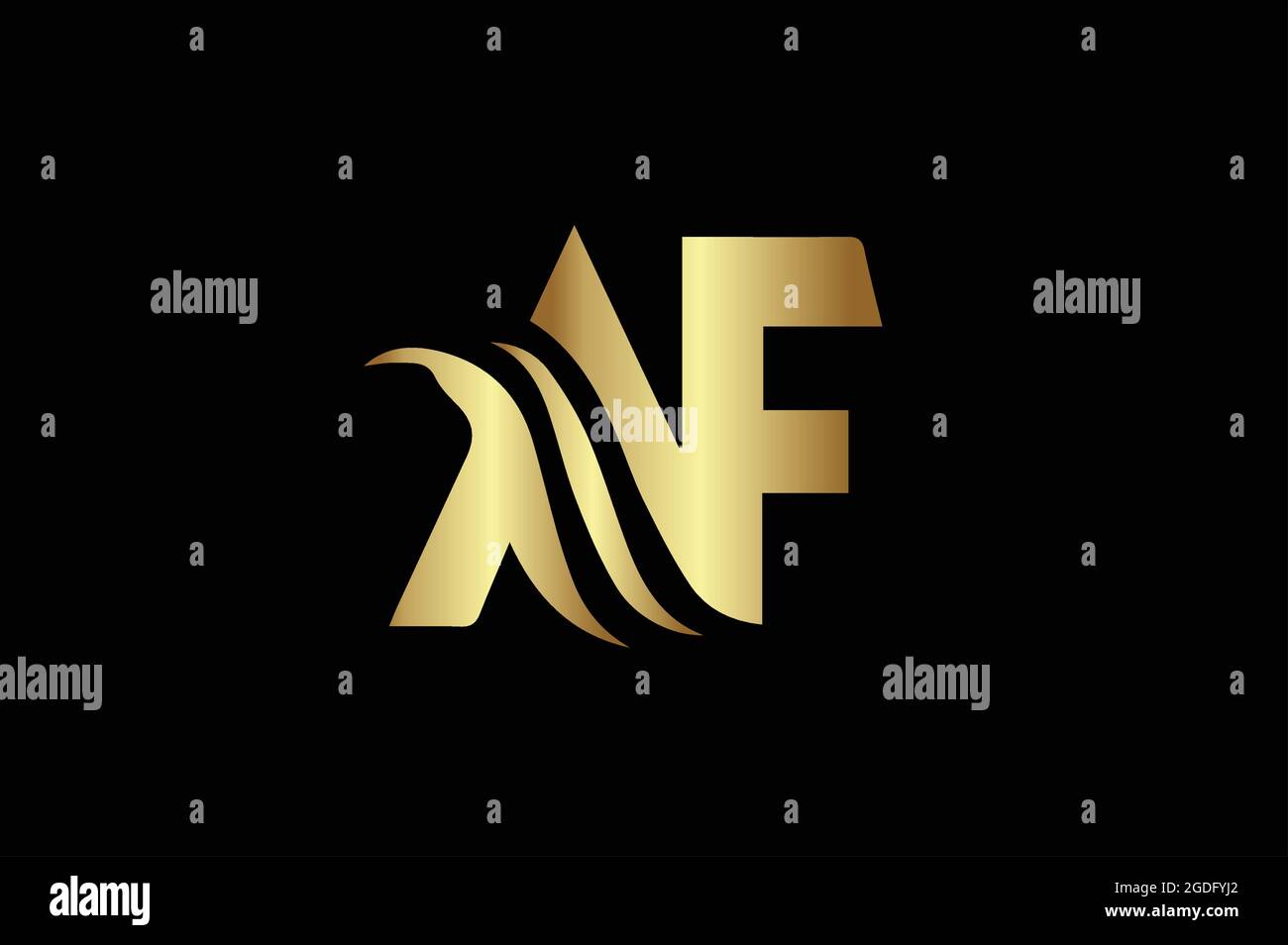 f Logo Basic Design Vektor Stock Vektor